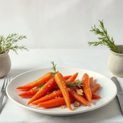 Rosemary-Roasted Baby Carrots with Pistachio Dust