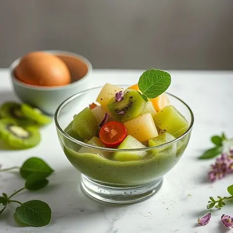 Kiwi Spinach Smoothie Sorbet
