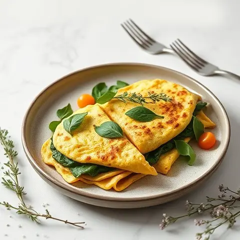 Collagen Spinach Omelette with Herbs