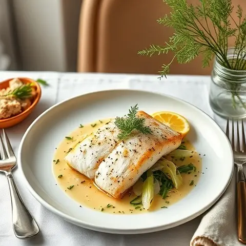 Baked Cod with Fennel & Lemon