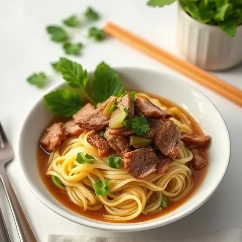Vietnamese Pho Zoodle Bowl with Beef Bone Broth