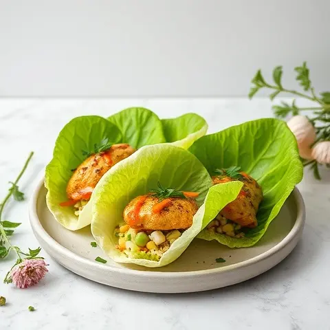 Lemongrass Chicken Lettuce Bites