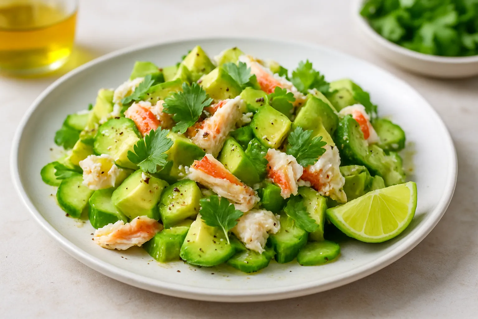 Avocado & Crab Meat Salad with Cilantro