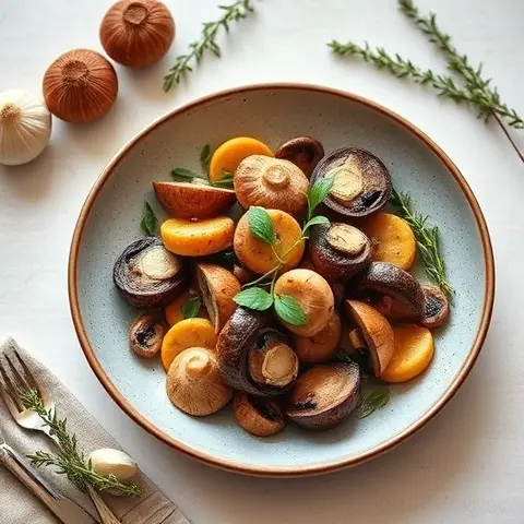 Pan-Sautéed Mushrooms with Thyme and Garlic