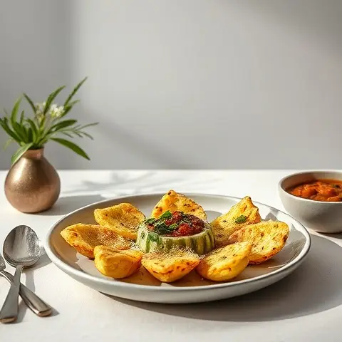 Sesame-Free Chutney-Dipped Zucchini Bhajias