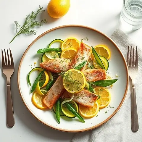 Lemon-Dill Zucchini & Sardine Salad with Fennel
