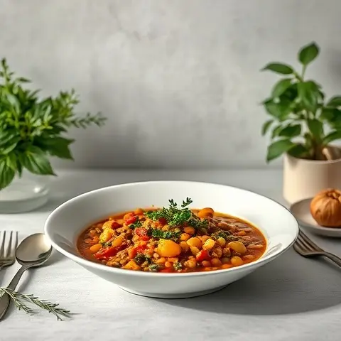 Lentil & Vegetable Stew with Fresh Herbs