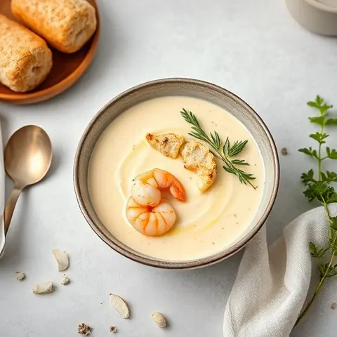 Creamy Shrimp and Cauliflower Bisque
