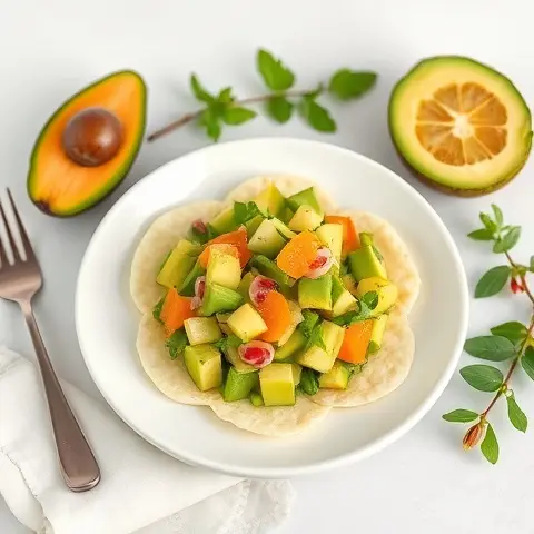 Avocado & Citrus Ceviche on Jicama Rounds