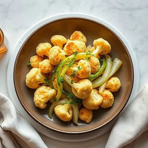 Herb-Garlic Roasted Cauliflower & Fennel