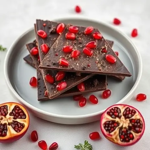 Dark Chocolate Pomegranate Bark