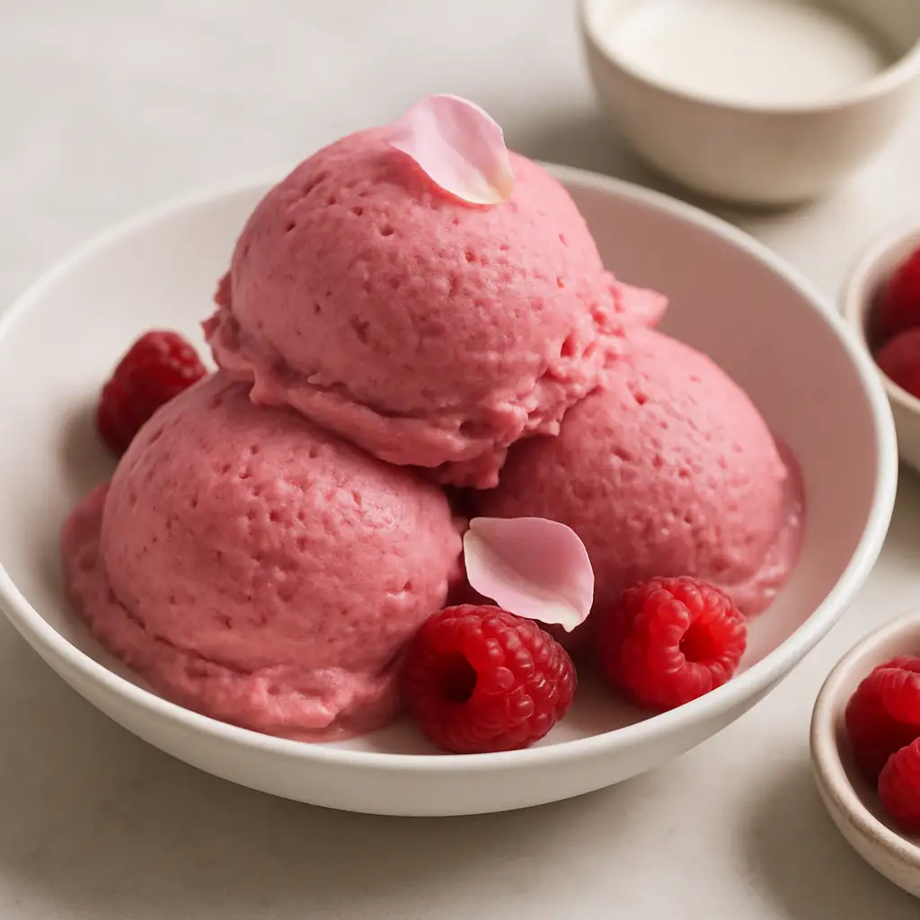 13 Rose-Raspberry “Yakh Dar Bast” No-Dairy Ice Cream