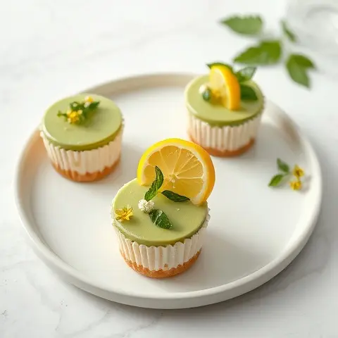 8 Matcha Lemon Cheesecake Cups