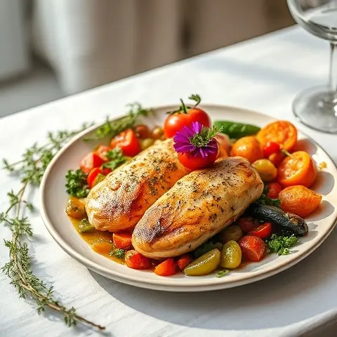 Provençal Herb Chicken with Ratatouille