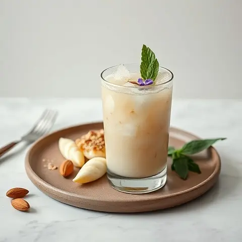 Creamy Vanilla-Bean Almond Iced Drink