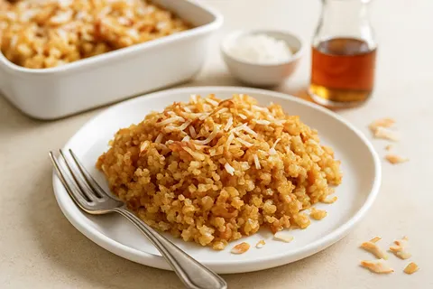 Warm Coconut & Millet Breakfast Bake