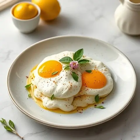 Lemon-Basil Egg Cloud (Baked Meringue-Style Eggs)
