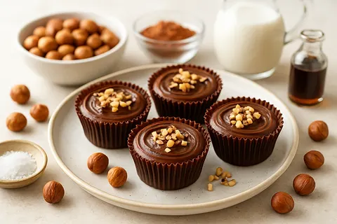 Chocolate Hazelnut Spread Cups (No Sugar)