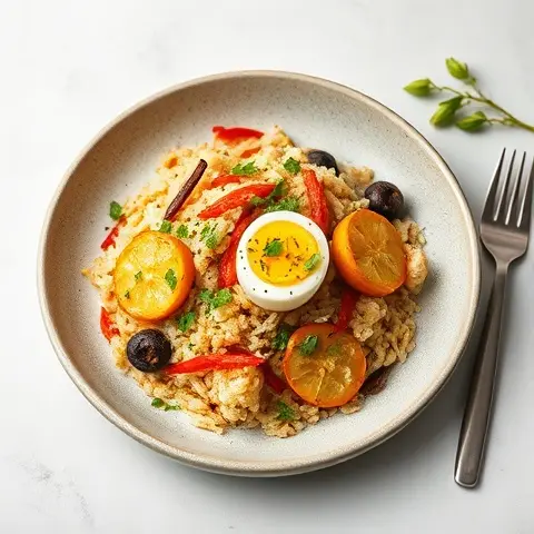 Kimchi & Egg Cauliflower Fried “Rice”