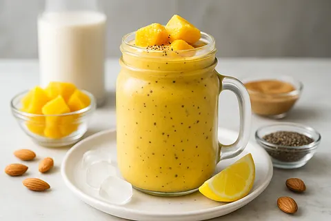 Almond-Mango Creamy Smoothie