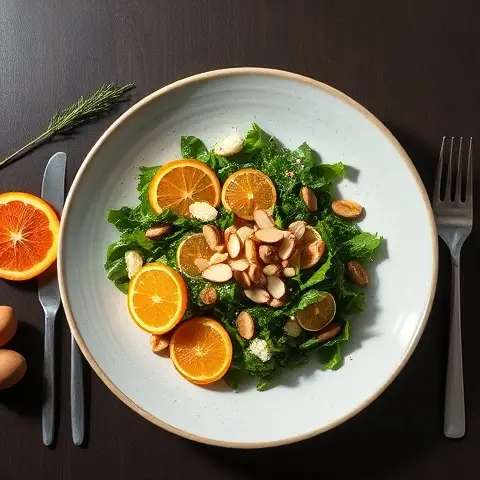 Citrus-Kale & Almond Crunch Salad