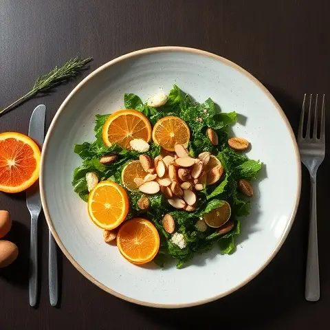 Citrus-Kale & Almond Crunch Salad