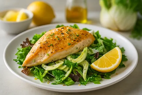 Roasted Lemon Chicken & Fennel Salad