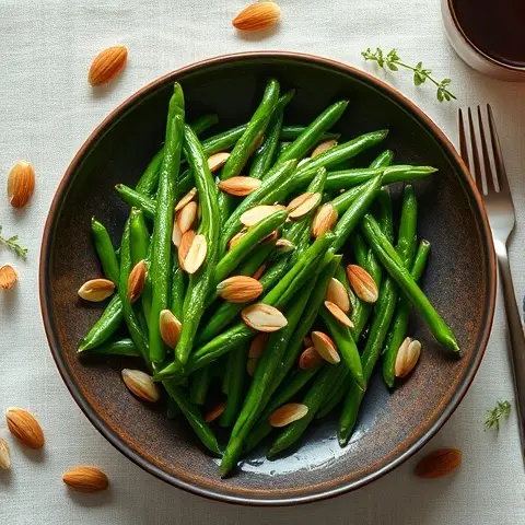 Sautéed Green Beans with Shallots and Almonds