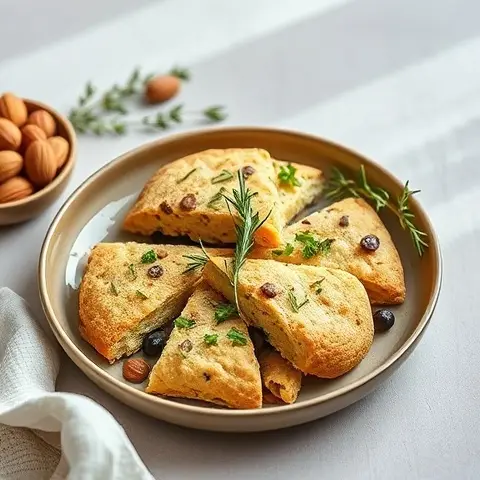 Savory Almond Flour Scones with Rosemary