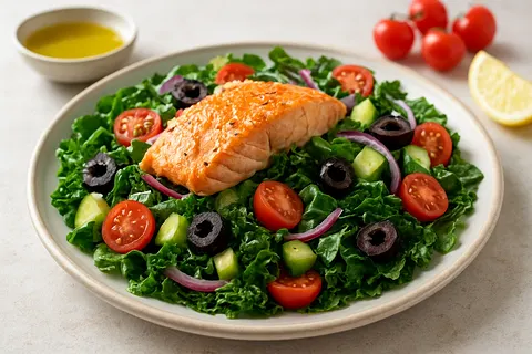 Mediterranean Salmon & Olive Salad