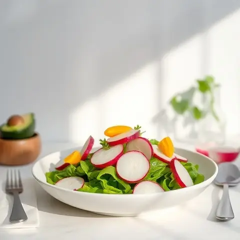 Smashed Avocado & Radish Salad