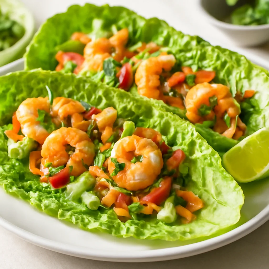 Zesty Shrimp Lettuce Wraps