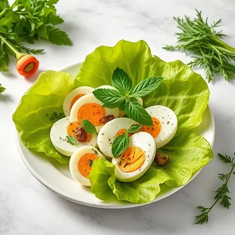 Fresh Herb Egg Salad with Lettuce
