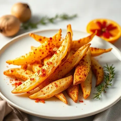 Oven-Baked Roasted Turnip Fries with Smoked Paprika