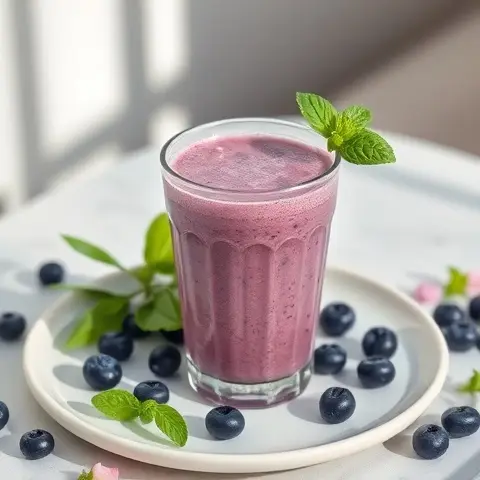 Collagen Blueberry Basil Smoothie