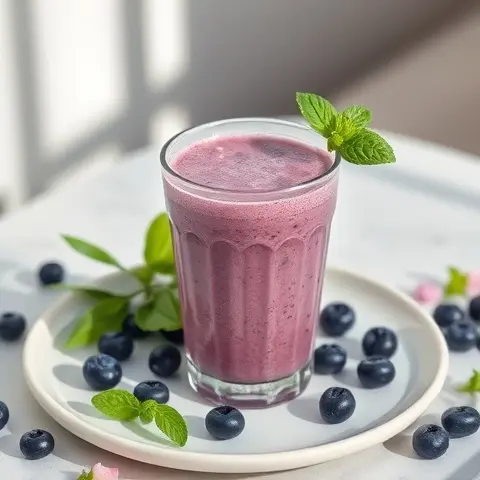 Collagen Blueberry Basil Smoothie