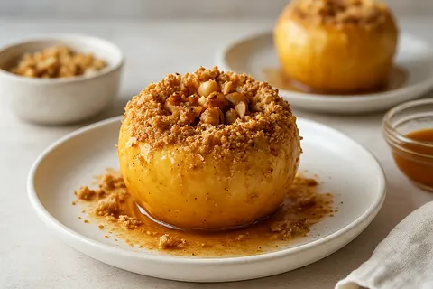 Almond-Crusted Baked Apples with Warm Cinnamon