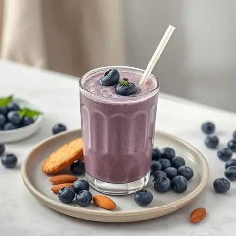 Almond Blueberry Protein Smoothie
