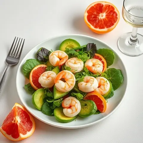 Shrimp & Avocado Salad with Grapefruit & Cilantro