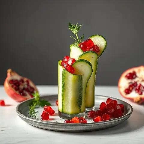 Pomegranate Cucumber Cups: A Fresh Middle Eastern Snack