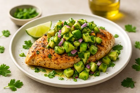 Cilantro-Lime Chicken with Avocado Salsa