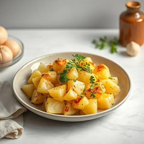 Smashed Celeriac with Garlic & Parsley