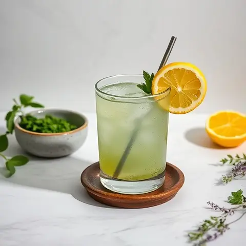 Refreshing Matcha Lemon Water