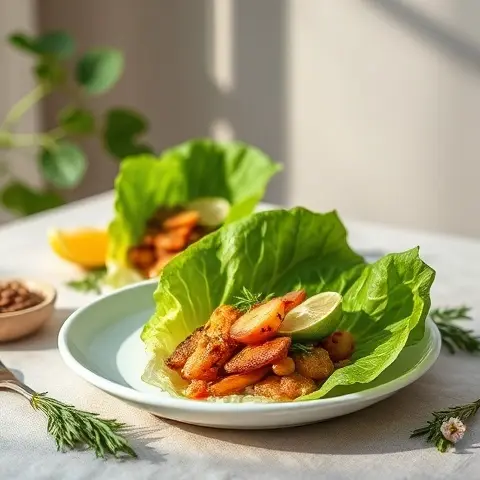 Garlic-Ginger Sardine Lettuce Cups