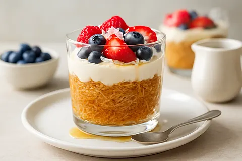 Nut-Free Turkish Künefe Parfait