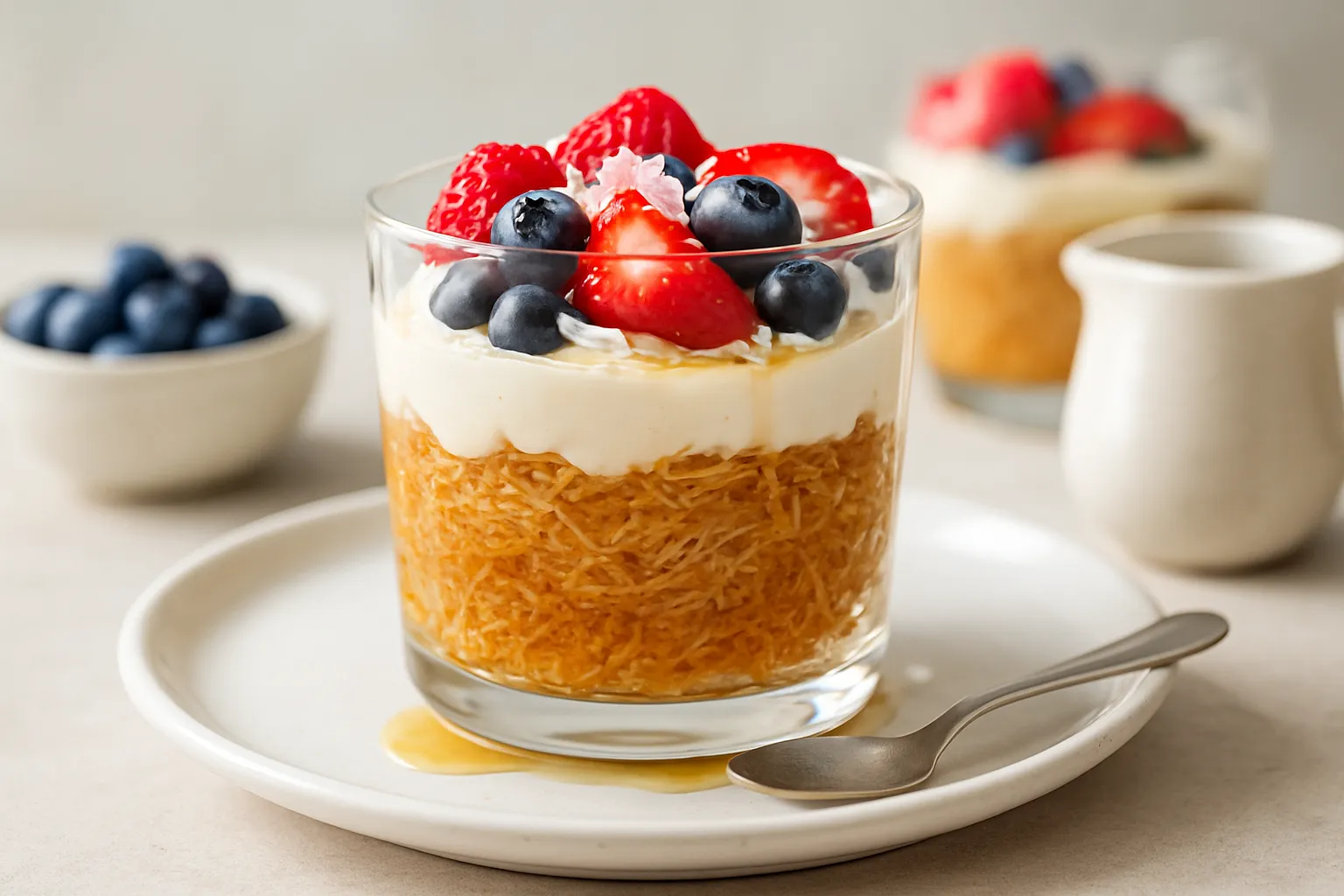 Nut-Free Turkish Künefe Parfait