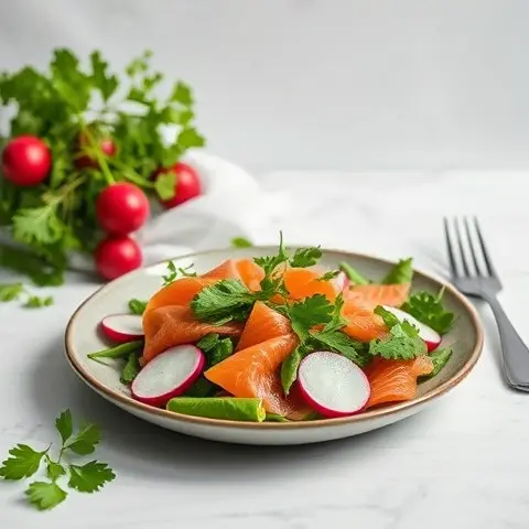 Watercress, Smoked Salmon & Radish Salad
