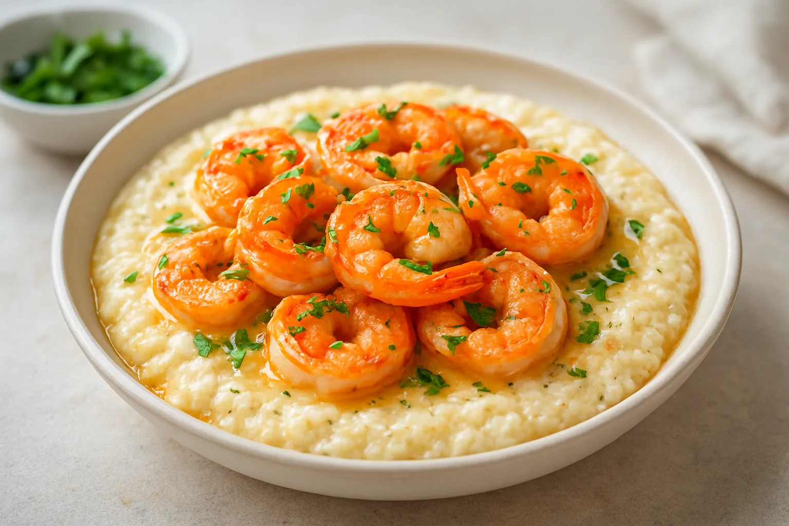 Creamy Shrimp and Cauliflower Grits