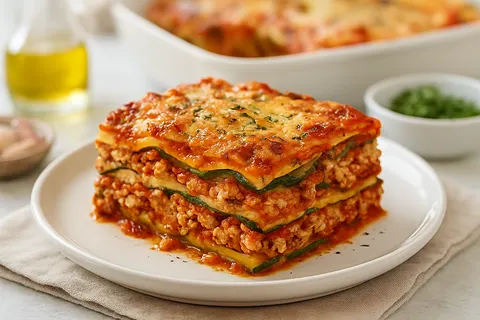 Chicken and Zucchini Lasagna (No Pasta)