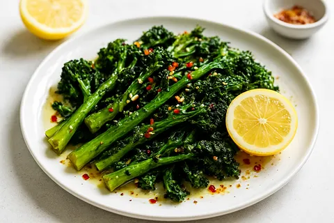 Charred Broccoli Rabe with Lemon & Chili